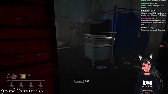 Lewd VTuber Neko Gets Spicy Spanking While Playing Dead By Daylight Hentai Anime