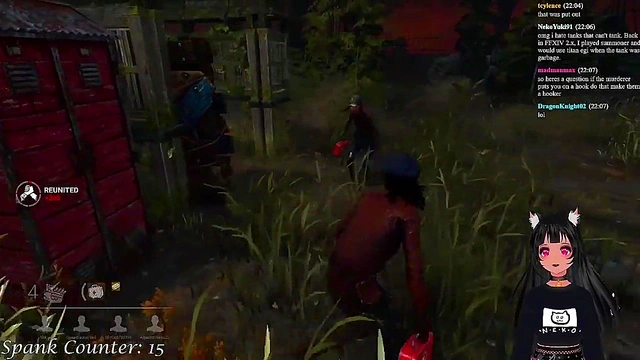 Lewd VTuber Neko Gets Spicy Spanking While Playing Dead By Daylight Hentai Anime