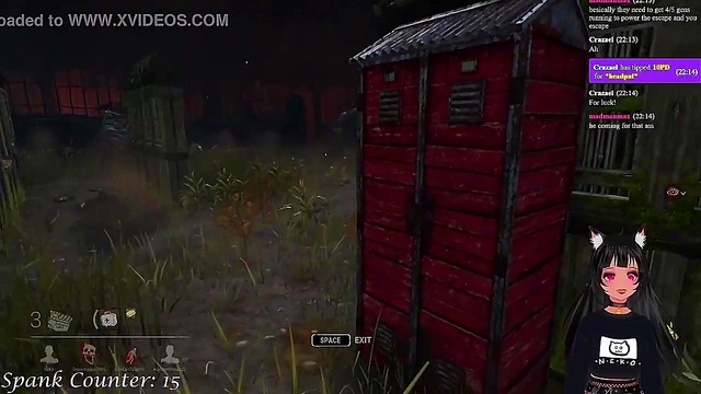 Lewd VTuber Neko Gets Spicy Spanking While Playing Dead By Daylight Hentai Anime