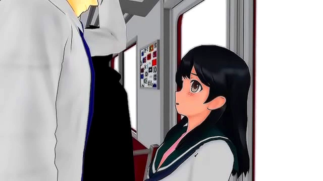 Big-Titted Anime Chick Rides Dick Reverse On Train For Hot Paizuri Action