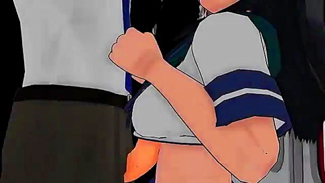 Big-Titted Anime Chick Rides Dick Reverse On Train For Hot Paizuri Action