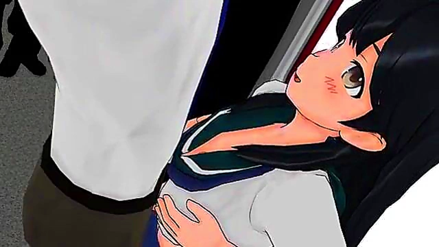 Big-Titted Anime Chick Rides Dick Reverse On Train For Hot Paizuri Action