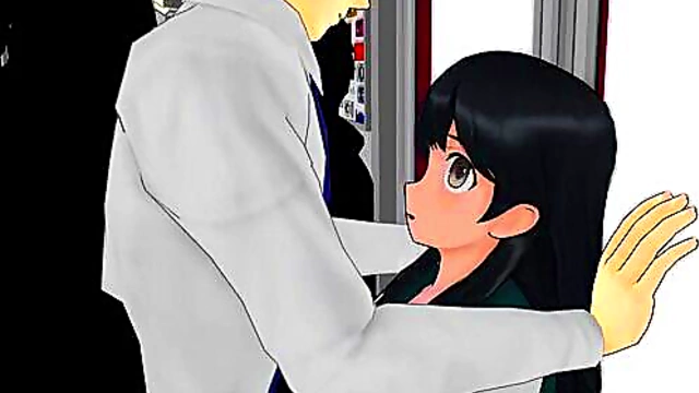 Big-Titted Anime Chick Rides Dick Reverse On Train For Hot Paizuri Action