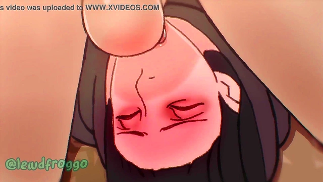 Cute Goth Cartoon GF Gets Face Fucked & Oral Pleasure In LewdFroggo Anime