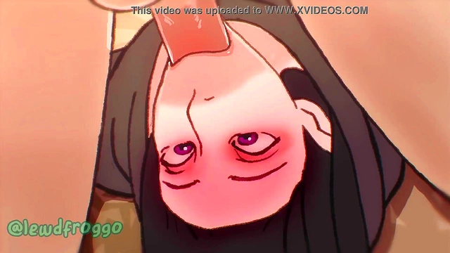 Cute Goth Cartoon GF Gets Face Fucked & Oral Pleasure In LewdFroggo Anime