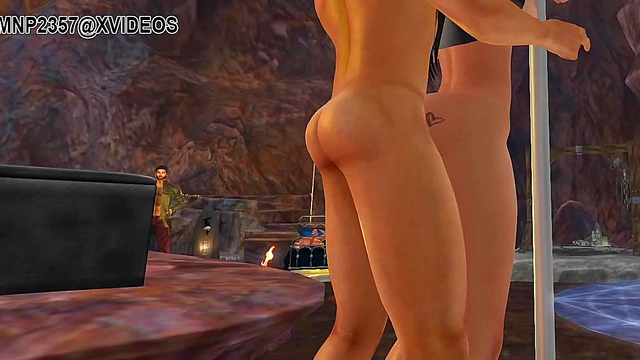 Big-Titted Demoness Fucks Bald Evil Man in Hellish 3D Hentai Scene