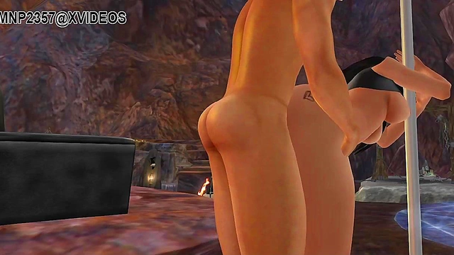 Big-Titted Demoness Fucks Bald Evil Man in Hellish 3D Hentai Scene