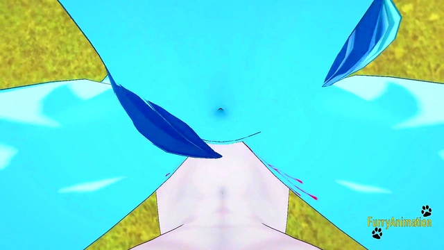 POV Glaceon Gives Seductive Boobjob & Gets Fucked By Rough Cinderace For Creampie