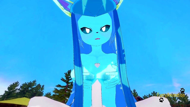 POV Glaceon Gives Seductive Boobjob & Gets Fucked By Rough Cinderace For Creampie