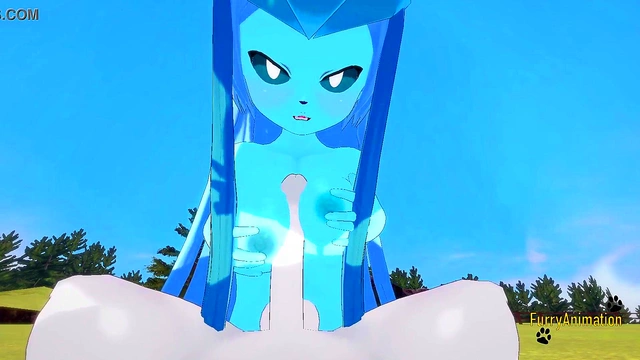 POV Glaceon Gives Seductive Boobjob & Gets Fucked By Rough Cinderace For Creampie
