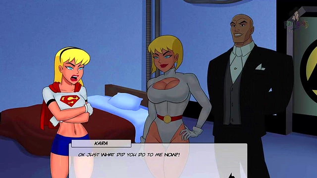 Horny Catwoman & Wonder Woman Lick Blonde Harley Quinn's ASS in DC Anime Scene