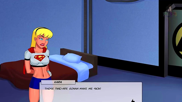 Horny Catwoman & Wonder Woman Lick Blonde Harley Quinn's ASS in DC Anime Scene