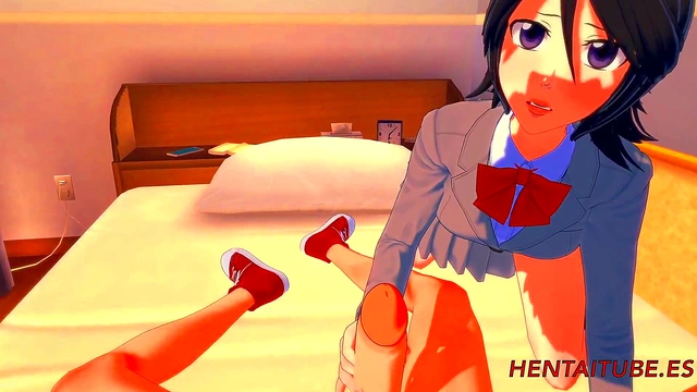Rukia Gives Intense Blowjob to Ichigo for Multiple Cumshots in Her Mouth