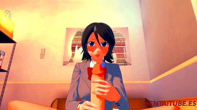 Rukia Gives Intense Blowjob to Ichigo for Multiple Cumshots in Her Mouth