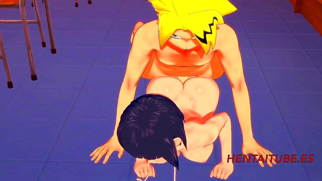 Jiro & Kaminari's Explicit Classroom Encounter – Handjobs, Blowjobs & Titfucks