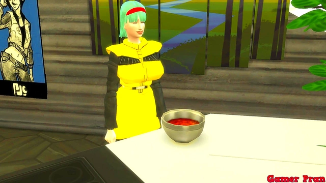 Stepmom Bulma Catches Stepson Masturbating & Teaches Him Hardcore Sex Lessons