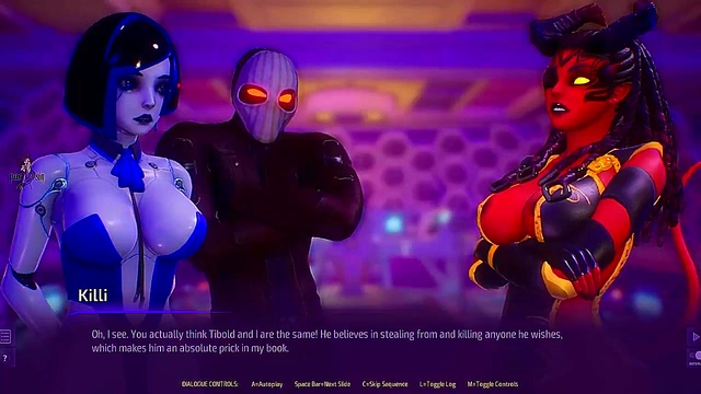 Pirate Waifu Milf With Giant Boobs Fucks Alien Robot In Steamy Anime Scene