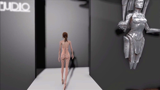 Sexy Brunette in Lingerie Shows Off Fallout 4 Fashion for Hentai Fun