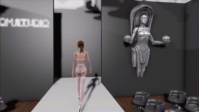 Sexy Brunette in Lingerie Shows Off Fallout 4 Fashion for Hentai Fun