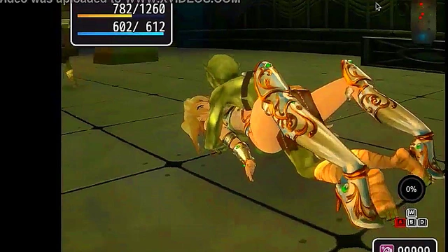 Blonde Beauty Fucks Men & Goblin in 3D Hentai Game Pricia Defense