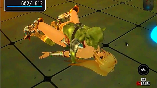 Blonde Beauty Fucks Men & Goblin in 3D Hentai Game Pricia Defense