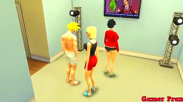 Goku Welcomes Number 18 With Hardcore Anal Sex While Videl Watches Jealously