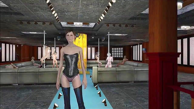 Sexy Brunette Shows Off Hot Panty Fashion in Fallout 4 Anime Style