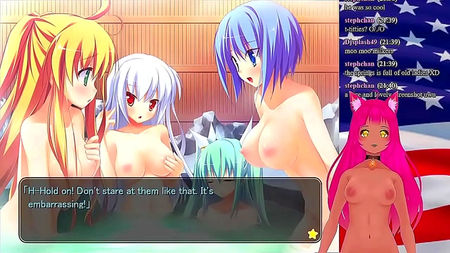 Lewd VTuber Neko Seduces in "My GF is the President" Anime Livestream