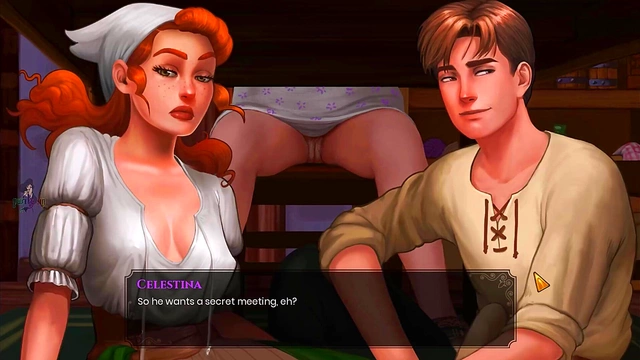 Elven Princess Masturbates With Magic & Big Dick Farmhand Action