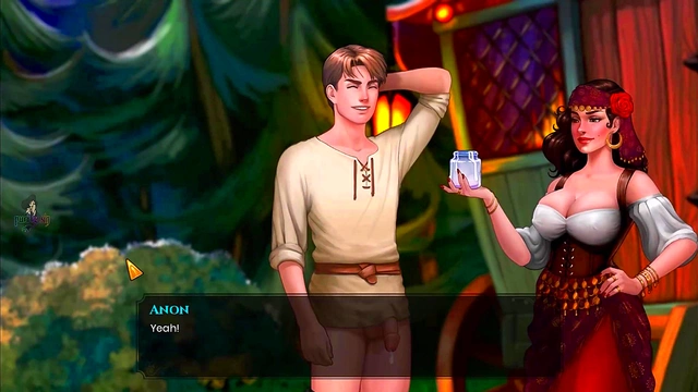 Elven Princess Masturbates With Magic & Big Dick Farmhand Action