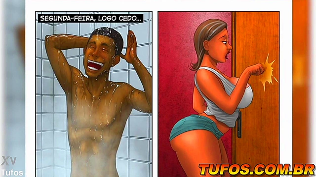 Big-Ass Anime Girls Share Bathroom for Naughty Boquete Fun & Funk Proibido Action