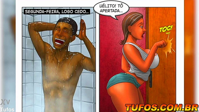 Big-Ass Anime Girls Share Bathroom for Naughty Boquete Fun & Funk Proibido Action