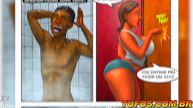 Big-Ass Anime Girls Share Bathroom for Naughty Boquete Fun & Funk Proibido Action