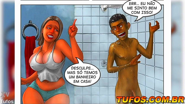 Big-Ass Anime Girls Share Bathroom for Naughty Boquete Fun & Funk Proibido Action