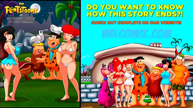 Flintstones MILF Swap Ends in Orgy With Big Tits & Huge Cocks