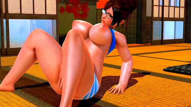 Plump Mei Bounces Big Tits & Fingers Pussy in Honey Select Milf Action