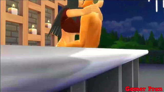 Hinata Cheats on Naruto – Hot Milf Bonfire Sex With Bartender Cuckold Drama