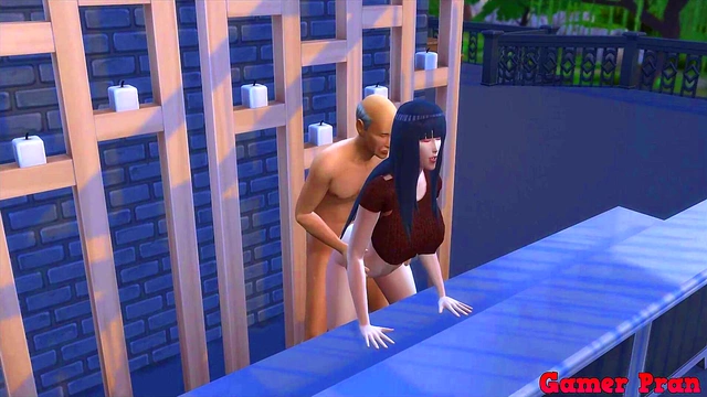 Hinata Cheats on Naruto – Hot Milf Bonfire Sex With Bartender Cuckold Drama