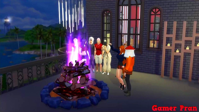 Hinata Cheats on Naruto – Hot Milf Bonfire Sex With Bartender Cuckold Drama