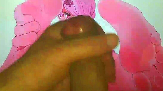 Horny Anime Chick Gets Foot Fetish Cum Tributes In Hot Hentai Scene