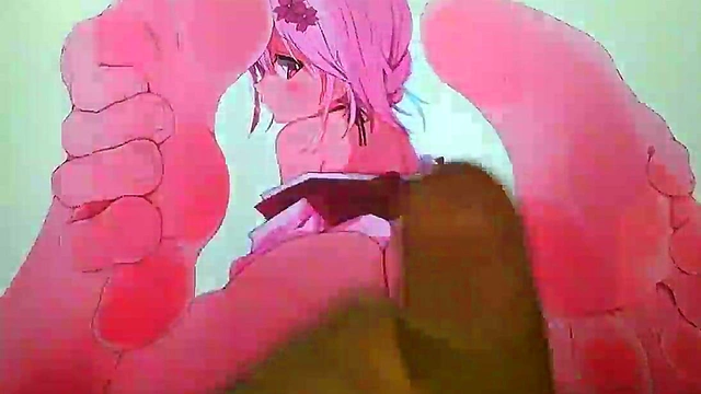 Horny Anime Chick Gets Foot Fetish Cum Tributes In Hot Hentai Scene