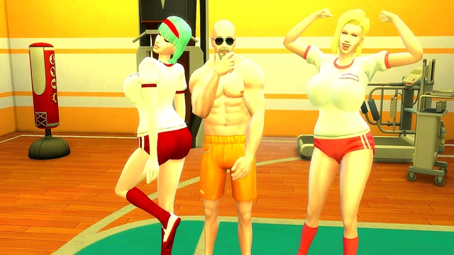 Hot Milf Wife Number 18 Cheats With Perverted Master Roshi for Dragon Ball Hentai Action