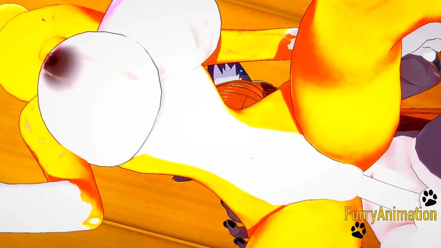 Taomon & Grey Fox Furry Hentai Sex – Blowjob, Boobjob & Handjob Orgasm Feast