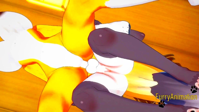 Taomon & Grey Fox Furry Hentai Sex – Blowjob, Boobjob & Handjob Orgasm Feast