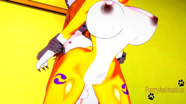 Taomon & Grey Fox Furry Hentai Sex – Blowjob, Boobjob & Handjob Orgasm Feast