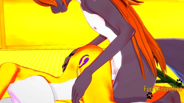 Taomon & Grey Fox Furry Hentai Sex – Blowjob, Boobjob & Handjob Orgasm Feast