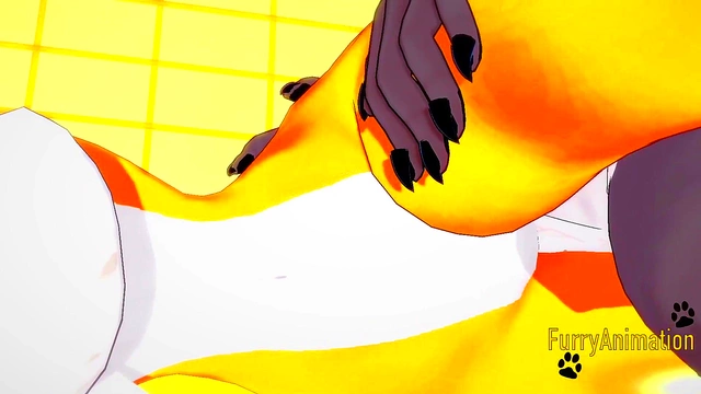 Taomon & Grey Fox Furry Hentai Sex – Blowjob, Boobjob & Handjob Orgasm Feast