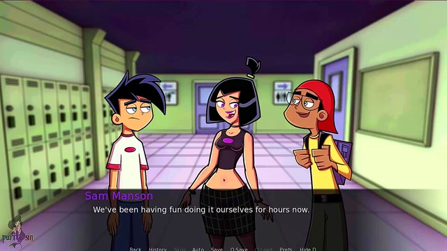 Goth Teen With Big Tits Seduces Danny Phantom for Steamy ASMR Anime Action