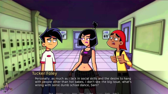 Goth Teen With Big Tits Seduces Danny Phantom for Steamy ASMR Anime Action