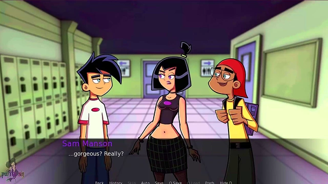 Goth Teen With Big Tits Seduces Danny Phantom for Steamy ASMR Anime Action